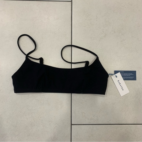 Artizia Babaton Scoop Neck Bikini Top Sz XS Black - Picture 6 of 8